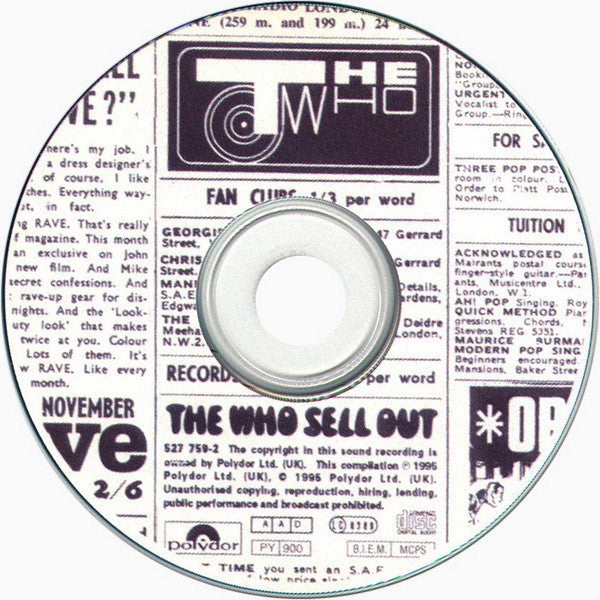 The Who - The Who Sell Out (CD, Album, RE, RM, RP, Dis)