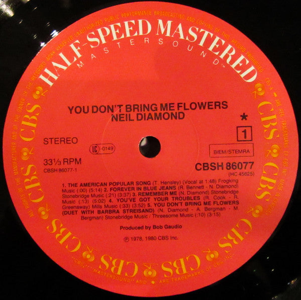 Neil Diamond - You Don't Bring Me Flowers (LP, Album, RE, Aud)