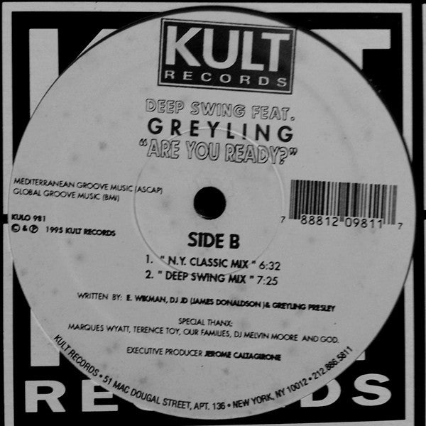 Deep Swing Feat. Greyling* - Are You Ready? (12")