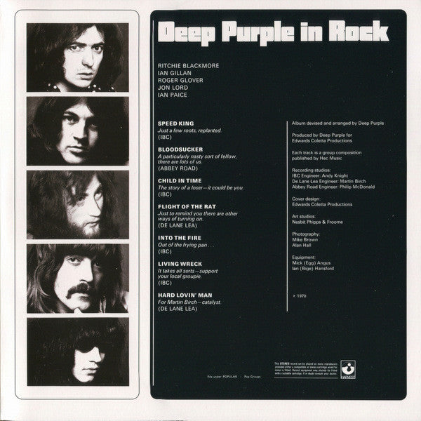 Deep Purple - Deep Purple In Rock: 180g Vinyl