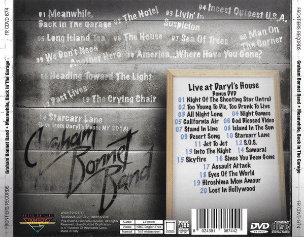 Graham Bonnet Band - Meanwhile, Back In The Garage - CD + DVD