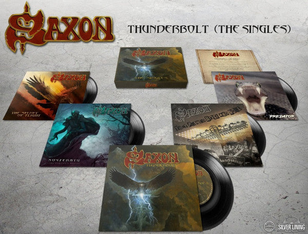 Saxon - Thunderbolt: The Singles : 5 x 7" Vinyl Box Set