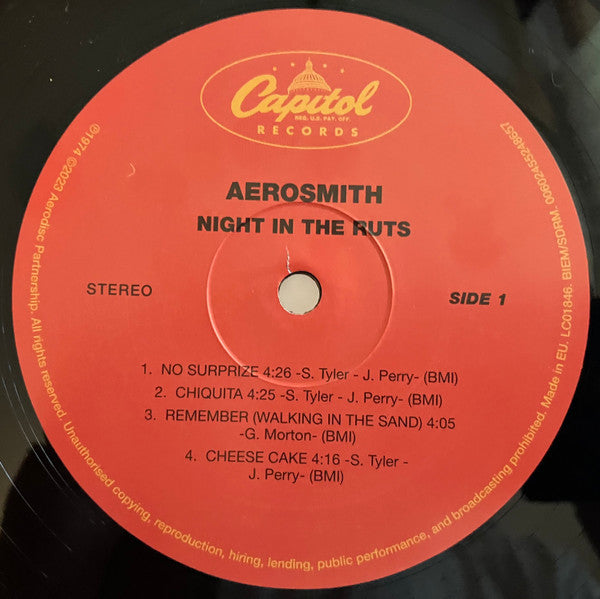 Aerosmith - Night In The Ruts - 180g Vinyl