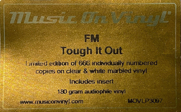 FM - Tough It Out - Limited, Numbered Clear / White Marble Vinyl