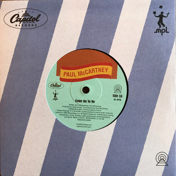 Paul McCartney - I Don't Know / Come On To Me (7", RSD, Single, Ltd)