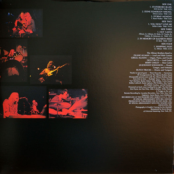 The Allman Brothers Band - The Allman Brothers Band At Fillmore East 2LP Vinyl