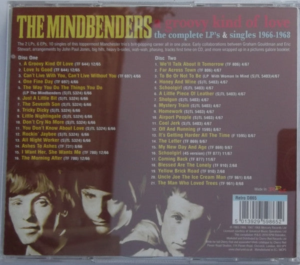 The Mindbenders - A Groovy Kind Of Love - The Complete LP's & Singles 1966-1968 (2xCD, Comp, Mono)