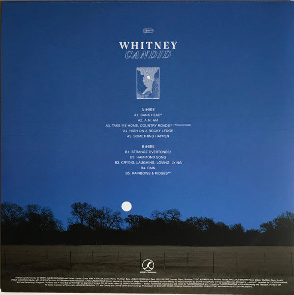 Whitney - Candid - Clear Blue Vinyl