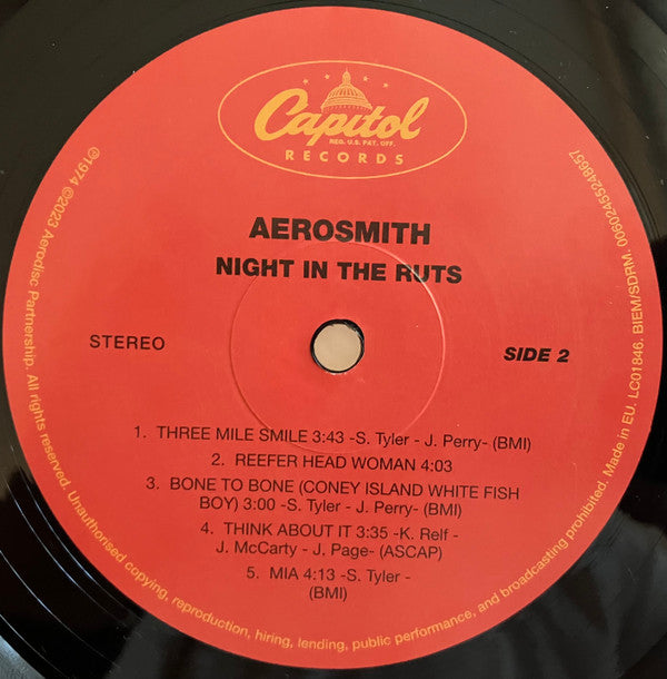 Aerosmith - Night In The Ruts - 180g Vinyl