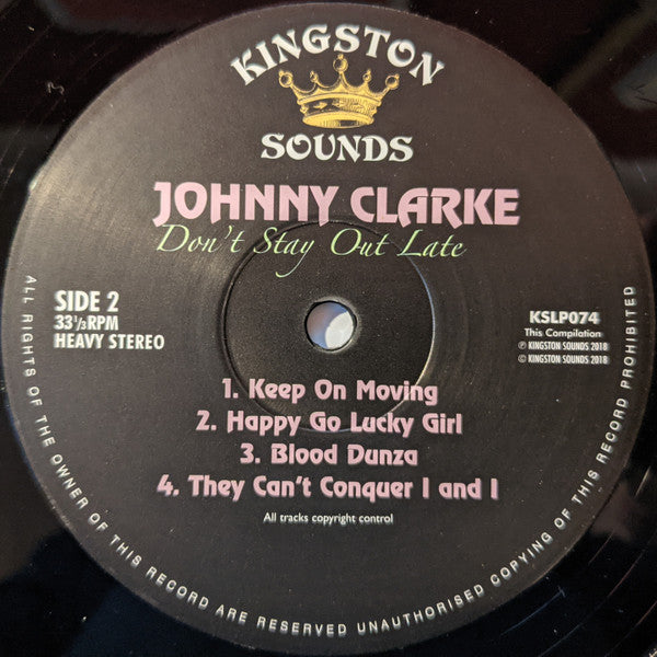 Johnny Clarke - Don't Stay Out Late - Vinyl