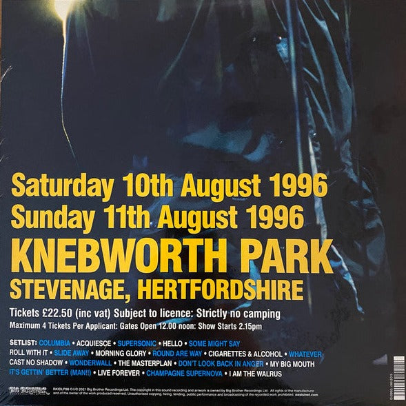 Oasis - Knebworth 1996 : 3LP Vinyl