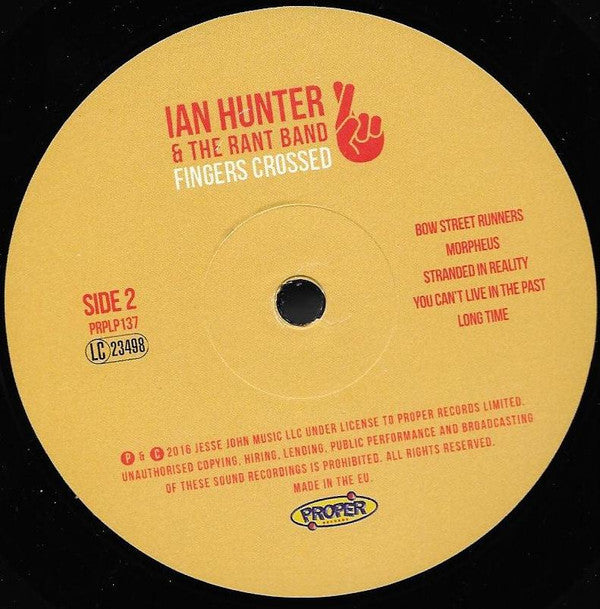 Ian Hunter & The Rant Band - Fingers Crossed (LP, Album, 180)