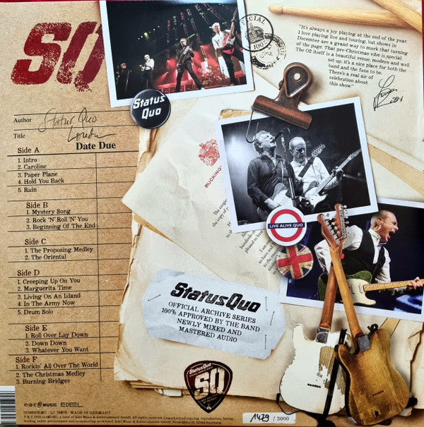 Status Quo - Official Archive Series, Vol. 2 : Limited 3LP Vinyl