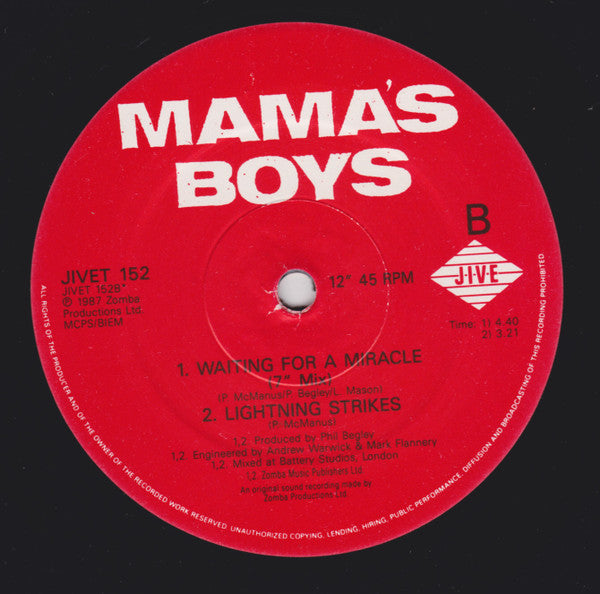 Mama's Boys - Waiting For A Miracle (12", Ltd, Fol)