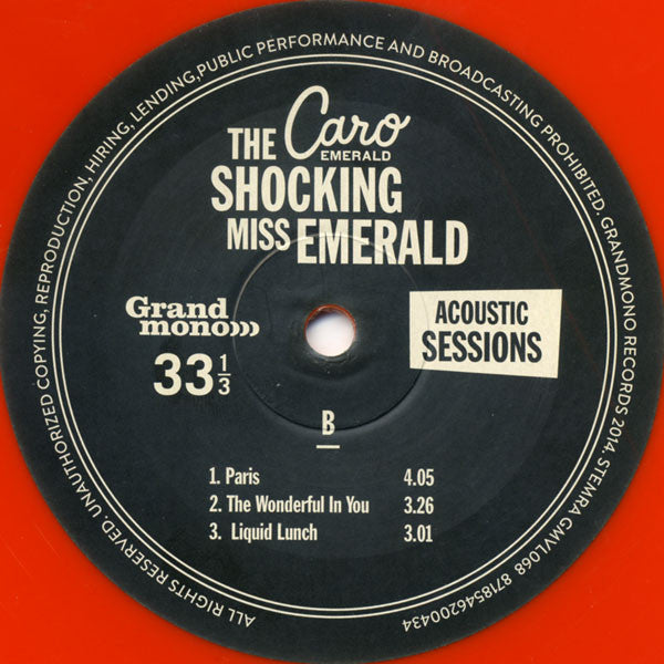 Caro Emerald - The Shocking Miss Emerald (Acoustic Sessions) (12", EP, RSD, Ltd, Num, Ora)
