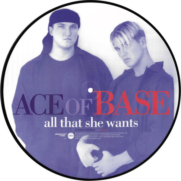 Ace Of Base - All That She Wants 12", RSD, Picture Disc Vinyl