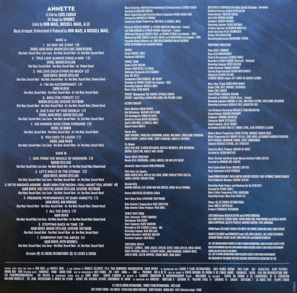 Sparks - Annette (Cannes Edition - Selections From The Motion Picture Soundtrack) (LP, Album)