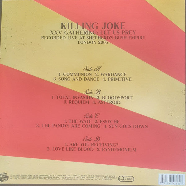 Killing Joke - XXV Gathering : Let Us Prey (LP, Ora + LP, Yel + Ltd, RE)