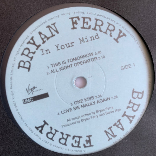 Bryan Ferry - In Your Mind - Vinyl