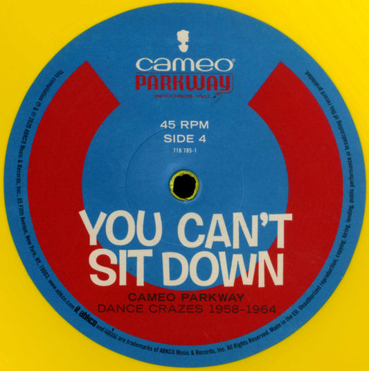 Various - You Can't Sit Down (Cameo Parkway Dance Crazes 1958-1964) 2LP Limited Yellow Vinyl