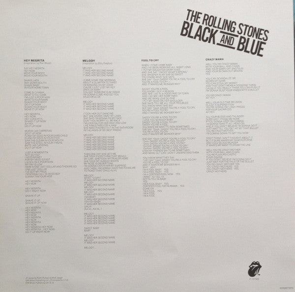 The Rolling Stones - Black And Blue (LP, Album, RE, RM, Gat)