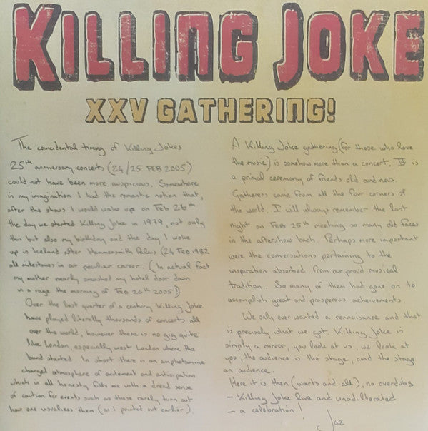 Killing Joke - XXV Gathering : Let Us Prey (LP, Ora + LP, Yel + Ltd, RE)