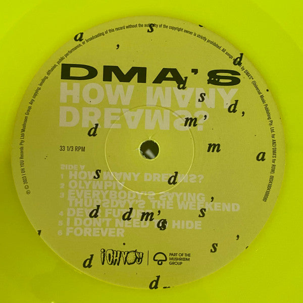 DMA's - How Many Dreams? (LP, Album, Ltd, Yel)