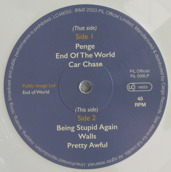 PiL* - End Of World (2x12", Album, Ltd, Whi)