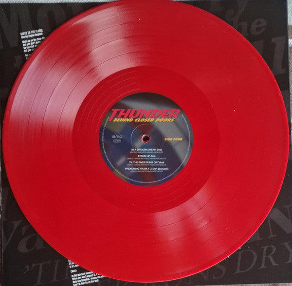 Thunder (3) - Behind Closed Doors (LP, Album, Ltd, RE, Cle + LP, Album, Ltd, RE, Red)