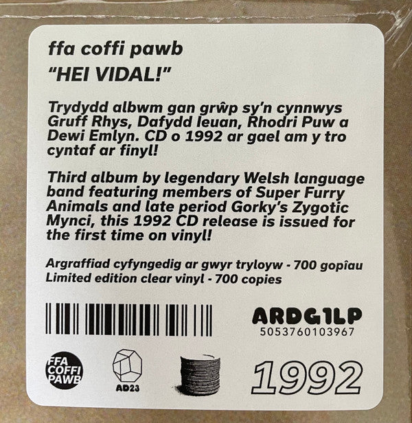 Ffa Coffi Pawb - Hei Vidal! Limited Edition Clear Vinyl